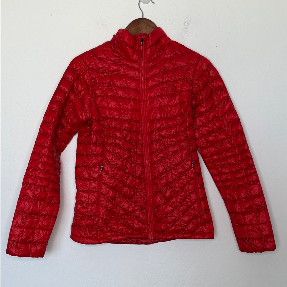 The North Face ThermoBall Full Zip Insulated Puffer Jacket Red Size Small